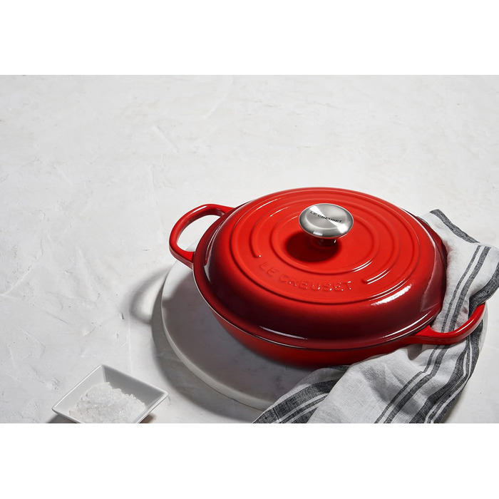 Le Creuset Signature Чавунний горщик Gourmet, Ø 3,5 л, для всіх плит, включно з індукцією, 5,555 кг, Колір: Офенрот
