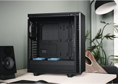 Корпус для ПК Fractal Design Define 7 Compact Black, алюміній/сталь, ATX, шумоізольований, чорний, для тихої роботи