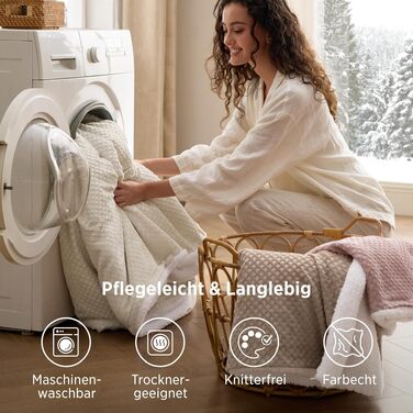 Комплект постільної білизни BEDSURE з фланелі, теплий набір 3-4 предмети (Зелений), підковдра 155x220 см, наволочка 80x80 см