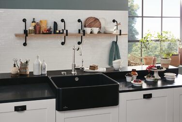 Змішувач кухонний Villeroy & Boch Avia 2.0 з керамічним картриджем, поворотний на 360°, економний, нержавіюча сталь, для низького тиску, висота виливу 235 мм