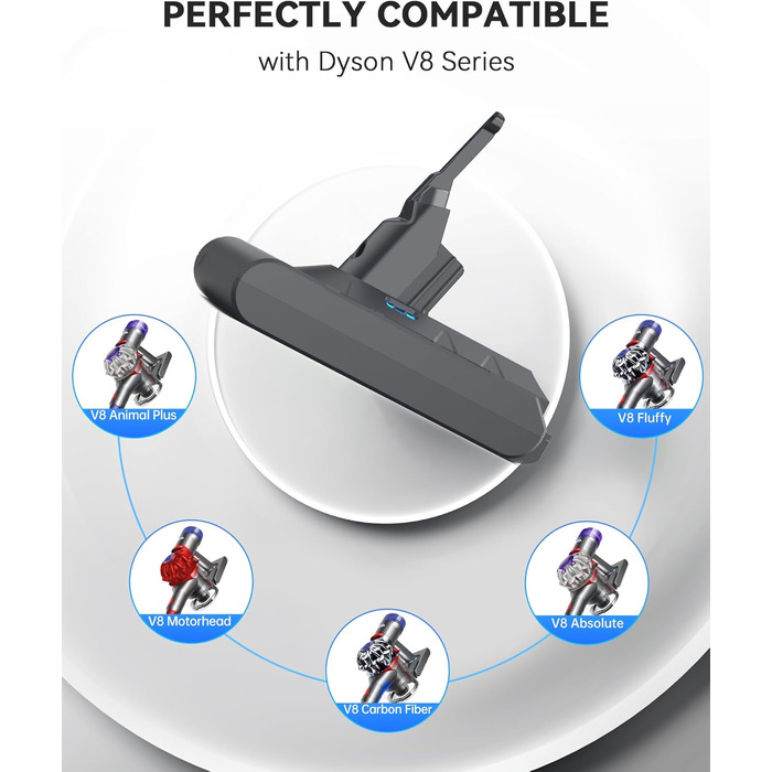 Акумулятор Morpilot V7 8000mAh для пилососа Dyson V7 SV11 Animal, Motorhead, Pro, Trigger, Fluffy + 3 фільтри