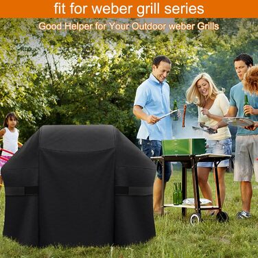 Чохол для гриля 132 см водонепроникний, важкий PU для Weber Spirit 300, E310, E315, E330, Enders Chicago 3, Brooklyn Next 3