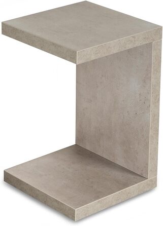 Журнальний столик levandeo Coco, бетонний стиль, 32x50x32 см, сірий, дерево, готовий до використання, не потребує складання