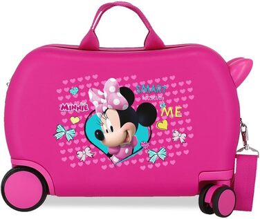 Дитяча валіза Joumma Disney Enjoy Minnie, рожева, ABS, 45x31x20 см, 24,6 л, 4 колеса, ручна поклажа