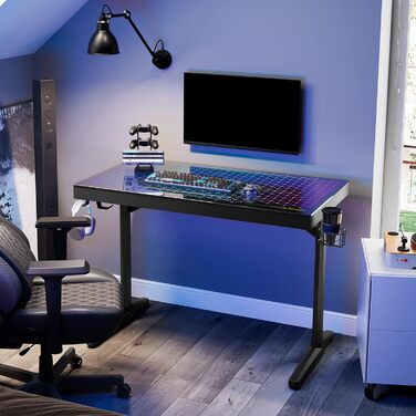 Ігровий стіл EUREKA ERGONOMIC RGB 110 см з підсвічуванням, 110 x 60 см