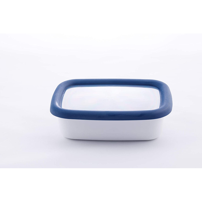 Емальований контейнер HoneyWare Classic Line 0,42 л з кришкою, жаростійкий до 400°C, підходить для плити, духовки, гриля, зберігання та приготування їжі