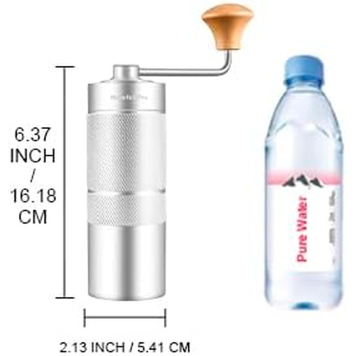 Кавомолка ручна NewlukPro M6, 25г, жорна Hexagonal, для еспресо та фільтр-кави
