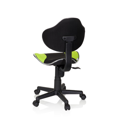 Дитяче крісло для письмового столу KIDDY GTI-2, тканина, чорний/зелений, hjh OFFICE