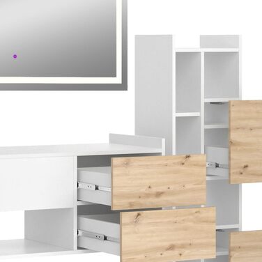 Комплект меблів для ванної Vicco Alf, білий/дуб, 4 предмети