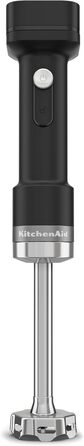 Блендер заглибний KitchenAid Go Cordless з акумулятором, 1л, чорний (матова чорна поверхня), з насадкою-міксером та подрібнювачем, нержавіюча сталь, захист від подряпин