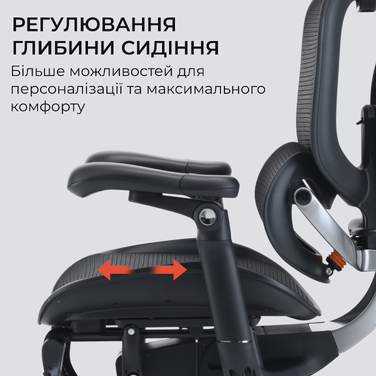 Крісло офісне Sihoo C500 V2 Black з підставкою для ніг