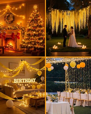 Світлодіодна гірлянда Kinamy для вулиці на батарейках, 20м (2x10м), 100 LED, акумулятор 3600mAh, перезарядна