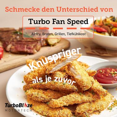 Аерофритюрниця Cosori TurboBlaze 9-в-1, 6 л, біла, тиха, економна, 5 швидкостей, гриль, випікання, дегідрація, 87 рецептів