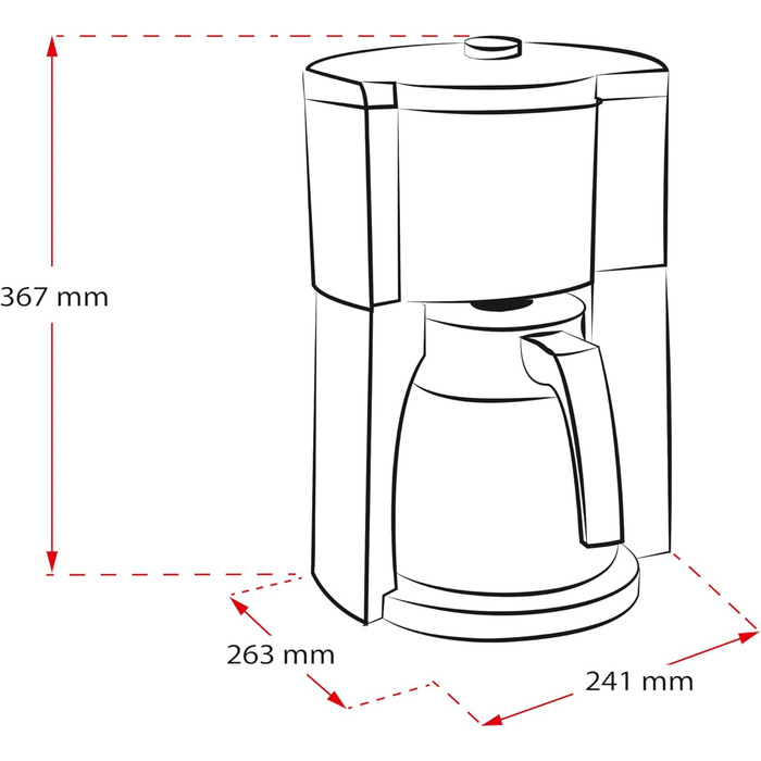 Кавоварка Melitta Look Timer з термокухлем, таймером, антикрапельною системою, на 10 чашок, чорна