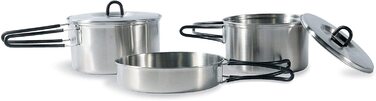 Набір посуду Tatonka Cookset Regular 16 x 9 см з нержавіючої сталі для туризму та кемпінгу