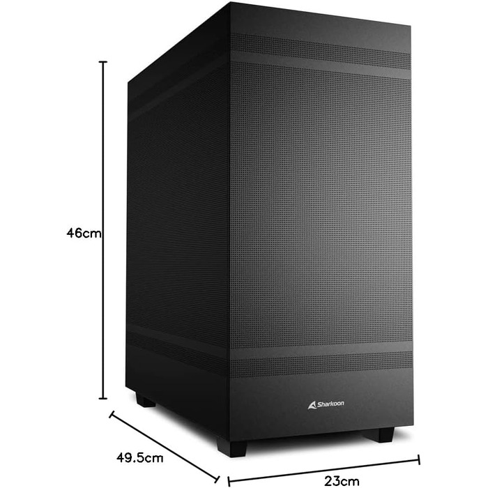 Корпус для ПК Sharkoon Rebel C50 ATX, чорний