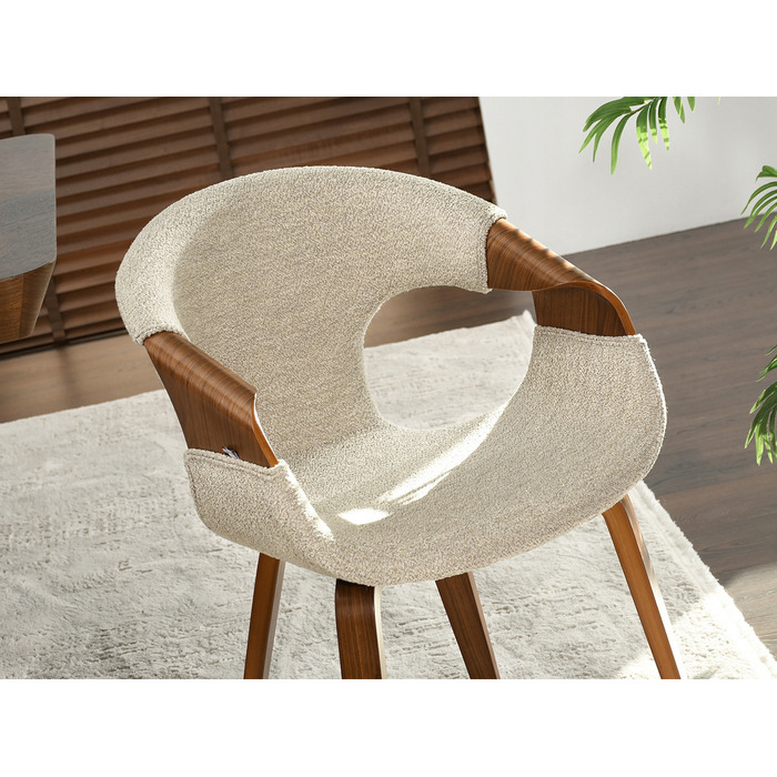 Стілець Mebel-Partner Kora, бежевий букле, горіх