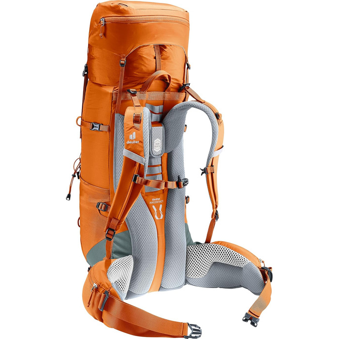 Рюкзак Deuter Aircontact Lite 40+10 л для трекінгу, каштаново-бірюзовий, легкий, одноколірний