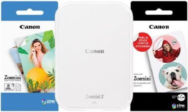 Canon Zoemini 2: Компактний фотодрук - миттєвий друк зі смартфона, Bluetooth 5.0, USB-C, рожеве золото, комплект з папером 50шт