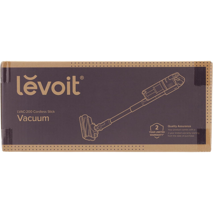 Акумуляторний пилосос Levoit LVAC-200 чорний 4-в-1: для дому, авто, шерсті тварин, килимів та підлоги. Фільтрація 99,9%, час роботи до 75 м²