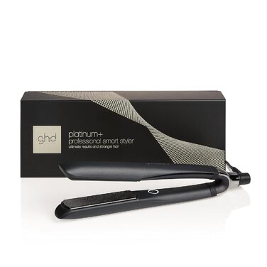 Професійний випрямляч для волосся ghd platinum+ чорний з інтелектуальною Ultra-Zone технологією, оптимальна температура 185°C, захист кольору, мінімум ламкості, максимальний блиск, нова упаковка