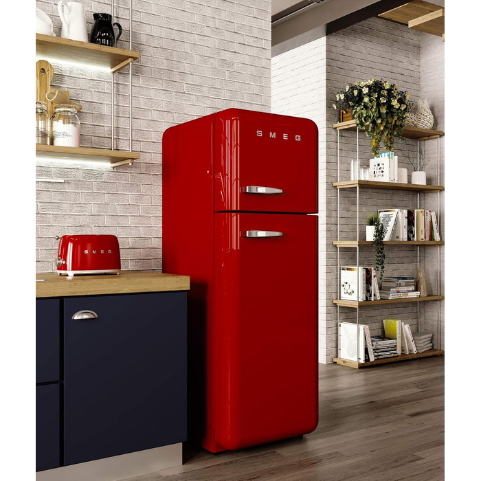 Тостер Smeg TSF01CREU 2-слотовий червоний, 950 Вт: з підрум'юванням, розморожуванням та функцією для булочок