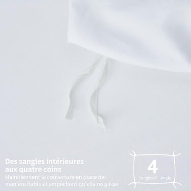 Комплект постільної білизни з бавовняного сатину Deluxe, 240x260 см, білий (підковдра + 2 наволочки 65x65 см), дихаюча тканина