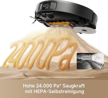 Робот-пилосос Mova P50s Ultra з мокрою прибиранням, 19000 Па, гаряча вода, самоочищення, LDS-навігація, RGB AI, LED-датчики, автоматичне порожнення та заправка