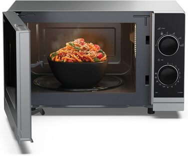 Мікрохвильова піч SHARP PS201AES, 700 Вт, 6 режимів, розморожування, 455x274x329 мм, срібляста