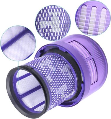 Фільтр KEEPOW для пилососа Dyson V11/V15, 2 шт., змінні HEPA-фільтри для моделей SV14, SV17, SV22 Absolute Animal Detect Extra Pro Torque Drive, 970013-02