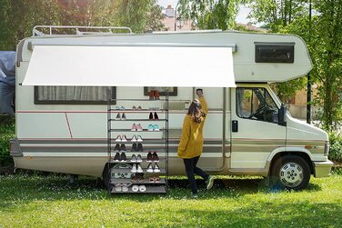 Шафа для взуття Relaxdays XXL на 10 рівнів, 50 пар, тканинна, 176,5x99x29,5 см, сіра