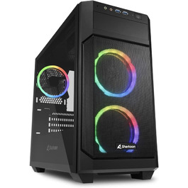Корпус для ПК Sharkoon V1000 RGB mATX, ігровий з підсвічуванням