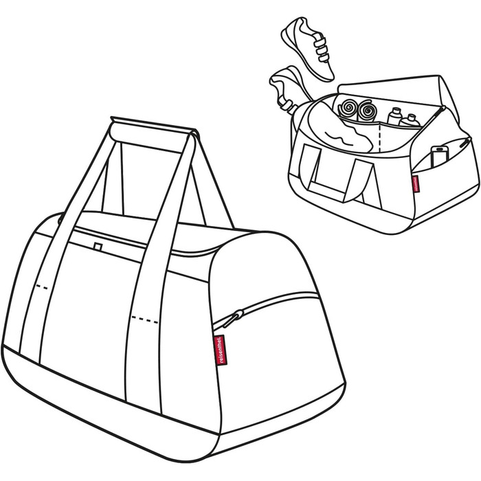 Reisenthel ActivityBag Baroque Marble – спортивна та дорожня сумка з водовідштовхувального матеріалу, сучасний дизайн, функціональна, з плечовим ременем і ручками