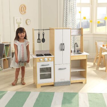 Дерев'яна дитяча кухня KidKraft Modern Day з аксесуарами, іграшкова кухня для дітей від 3 років, 53423