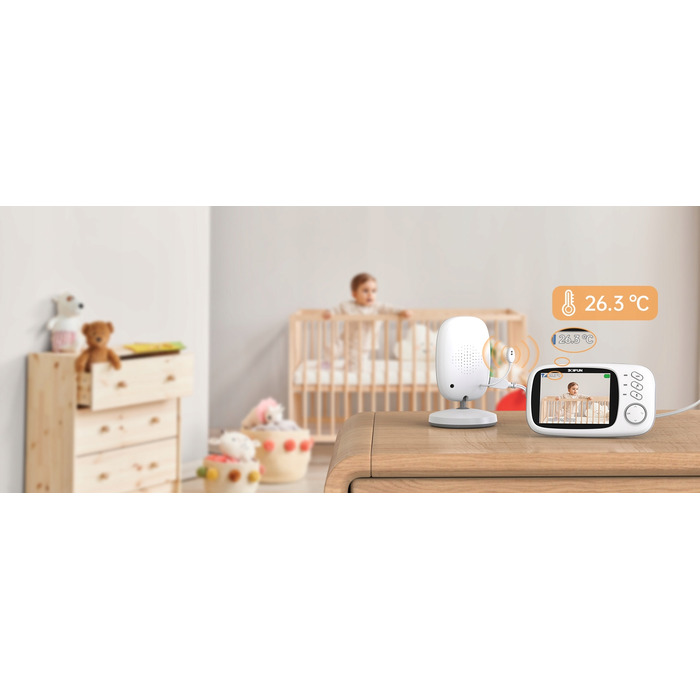 Електронна відеоняня Boifun VB603, біла