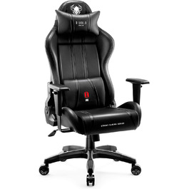 Ігрове крісло Diablo X-One 2.0 XL Craft King з ергономічним дизайном, регульованими підлокітниками, подушками для шиї та попереку, функцією гойдання, для геймерів і офісу