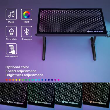 Ігровий стіл EUREKA ERGONOMIC RGB 110 см з підсвічуванням, 110 x 60 см
