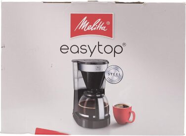 Кавоварка фільтраційна Melitta Easy Top з глечиком, 10 чашок, чорна, функція захисту від капання