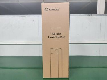 Керамічний електрообігрівач PELONIS 2000W з термостатом, дистанційним керуванням, 75° обертанням, таймером 24 години, енергозберігаючий, тихий, для спальні, 58 см, білий