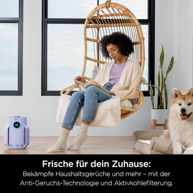Повітряний фільтр Shark NeverChange HP150EU: для кімнат до 60 м², HEPA-фільтр на 5 років, 99,97% від алергенів, авто-режим, тиха робота, LED-дисплей, білий