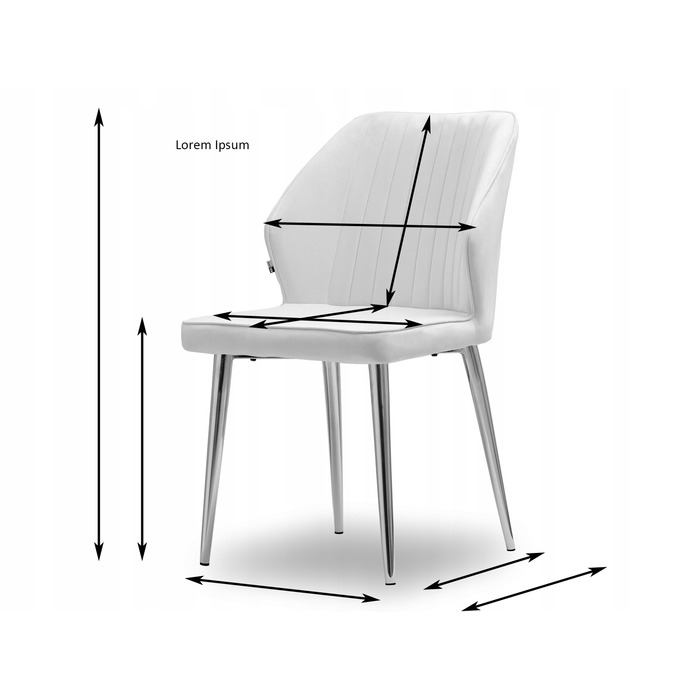 Стілець Mebel-Partner, велюр, бежевий, 1 шт.