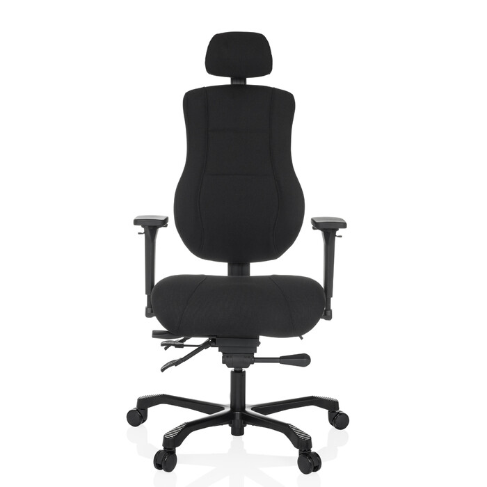 Офісне крісло / Крісло керівника 24 ГОДИНИ BASIC Тканина чорна hjh OFFICE