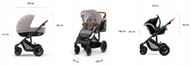 Дитячий візок 3в1 Kinderkraft Prime, Бежевий
