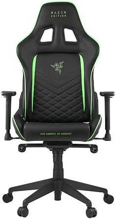 Ігрове крісло Razer TAROK PRO від Zen Gaming, чорне/зелене, з меморі-піною для попереку, подушкою для шиї, 3D-підлокітниками
