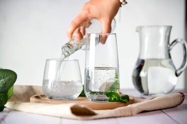 Набір склянок Glasmark Krosno 6 шт. по 430 мл для коктейлів, соку, води, дитячі, скляні, можна мити в посудомийній машині