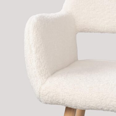 Комплект з 2 стільців для обідньої зони Cosy: м'які, з підлокітниками, білі, 56x56x78 см