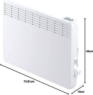 Електричний конвектор STIEBEL ELTRON CNS 200 TREND 2 кВт, для 25 м², металевий корпус, білий, енергозберігаючий, з LC-дисплеєм, тижневим таймером, без 120-хвилинного таймера