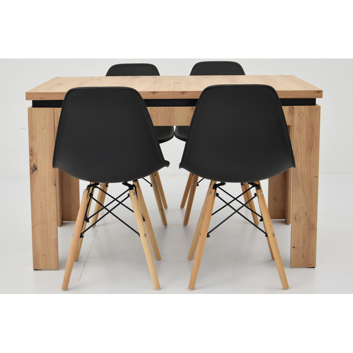 Набір з 4 стільців та столу 80x120 у скандинавському стилі ARTISAN SALON