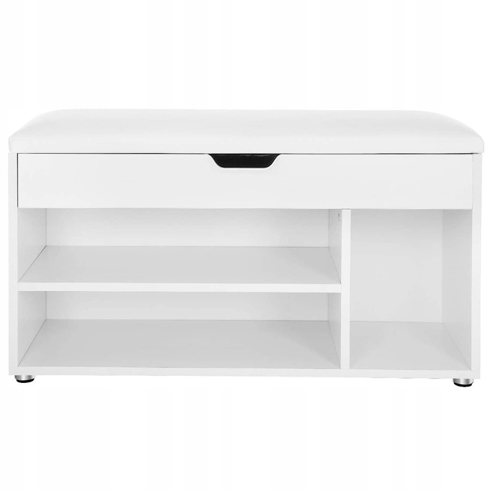Обувниця з сидінням Songmics, 80 x 44 x 30 см, біла