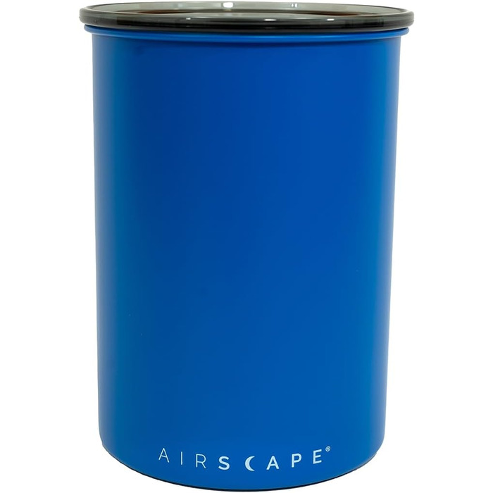 Контейнер для кави Airscape Planetary Design | Сталева банка для зберігання продуктів | Герметична кришка | Зберігає свіжість | Матовий блакитний, Medium